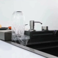 Кухонная мойка VANS VAS MF 750*460 DECOR BL+Mixing panel DC-05
