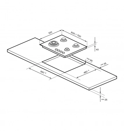 Варочная поверхность газовая Lex GVE 643C IV