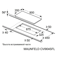 Варочная поверхность индукционная Maunfeld CVI904SFLDGR Inverter