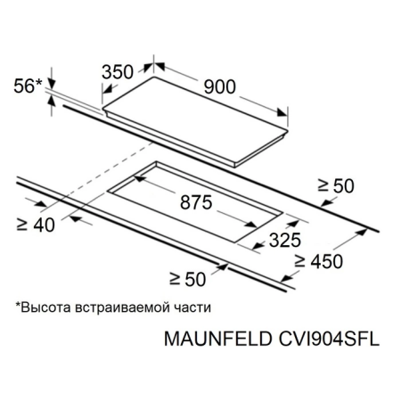 Варочная поверхность индукционная Maunfeld CVI904SFLDGR Inverter