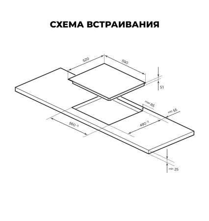 Варочная поверхность Lex EVH 641A BL